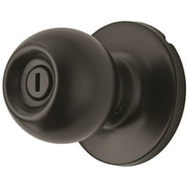 Hyper Tough Interior Locking Ball Privacy Bed and Bath Doorknob Matte Black Finish