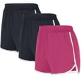 thumbnail image 2 of Lmnyox 3 Pack Running Shorts for Women Lightweight Elastic Waist Shorts with Pocket Summer Athletic Short Pants, 2 of 7