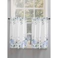 thumbnail image 3 of Kitchen Curtains 45 Inches length, Eucalyptus Flower Window Treatment Curtain Drapes, Sage Green Leaf Blue Floral Watercolor Lightweight Window Panels for Living Room Bedroom, 52"x45", 2 Panels, 3 of 7