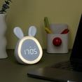 thumbnail image 4 of Réveil Lapin Adorable avec Veilleuse pour Chambres avec Réglages Intelligents Luminosité Réglable Alarmes et Multiples Sonneries pour Tous Âges, 4 of 6