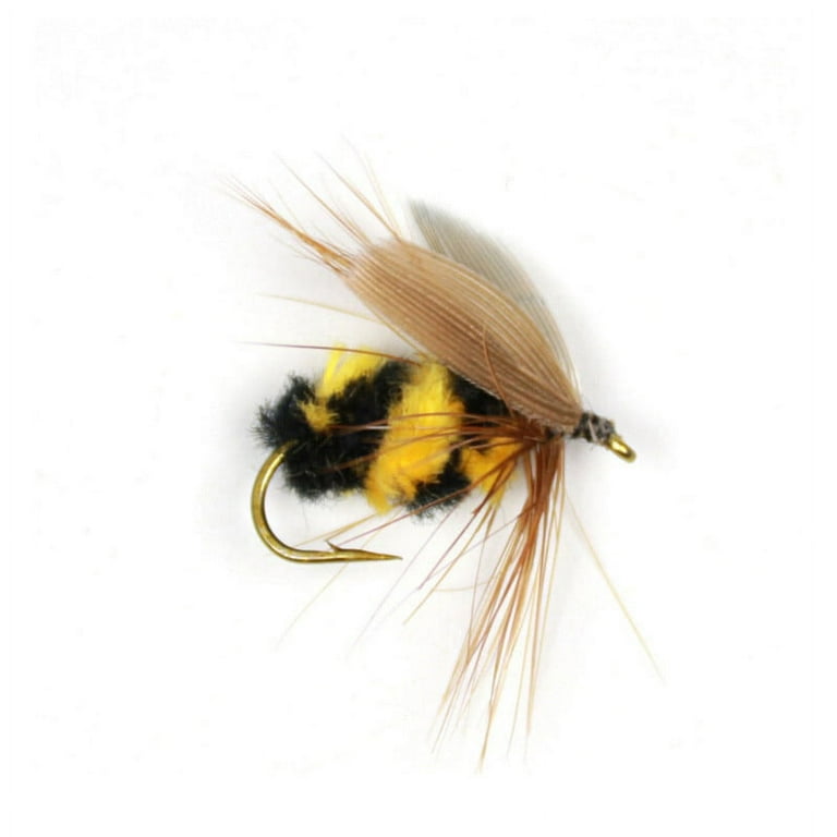 10pcs Outdoor Fishing Artificial Insect Bait Bumble Bee Fly Trout Fishing Lures Bionic Bee Fishing Bait Fly Bait Handmade