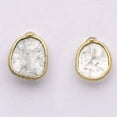 thumbnail image 5 of Mooneye 0.15 Ctw Natural Diamond Polki 925 Sterling Silver Gold Plated Women Gifts Studs Earrings, 5 of 6