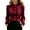 Wine, variant on Womens Solid Color Stand Collar Lace Satin Blouses Long Sleeve Button up Elegant Office Shirts Trendy Tops White XXL