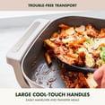 thumbnail image 5 of "12” X 15” Electric Skillet with Lid, 7QT Capacity for Family Meals, Healthy Ceramic Nonstick PFAS-Free Coating, Fry, Sauté, Steam, Simmer, Sear, Stir Fry, Dishwasher , Clay ", 5 of 6