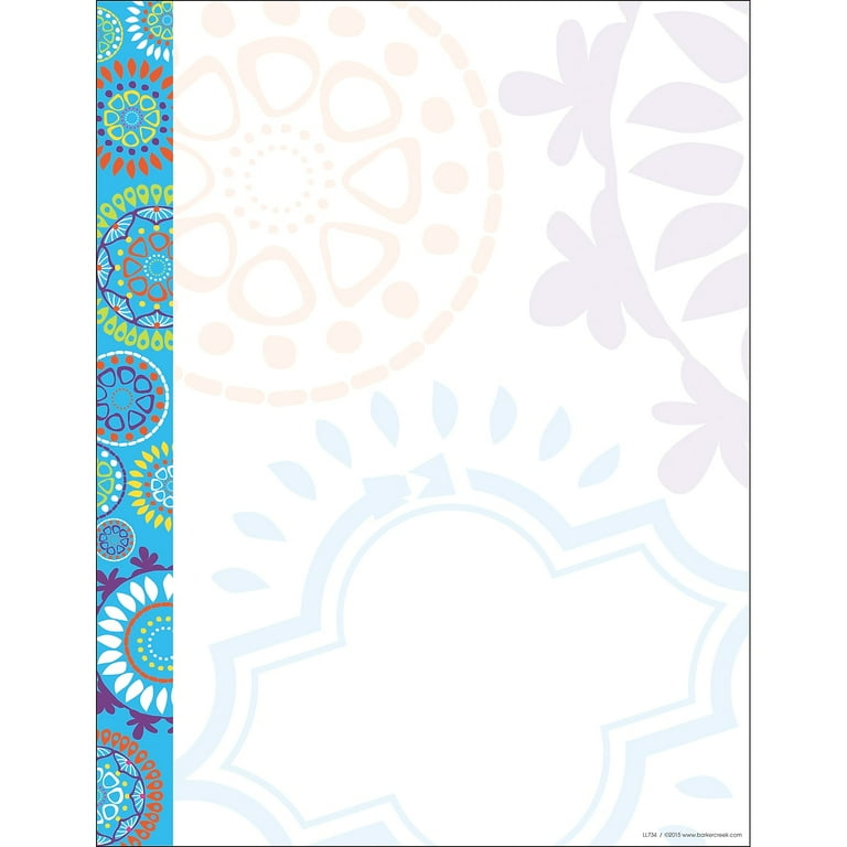 Barker Creek Chevron & Dots Designer Computer Paper Set (4