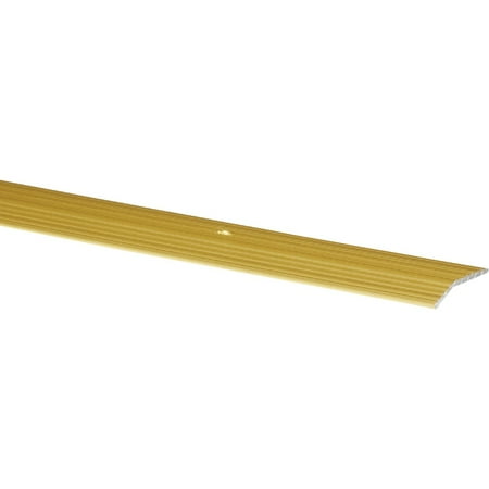 

1PK M-D Satin Brass Fluted 1-3/8 In. x 6 Ft. Aluminum Carpet Trim Bar Wide