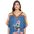 thumbnail image 6 of Women's Tribal Print Plus Size Kaftans Dress Polyester Long Maxi Kimono for Ladies Casual Nightwear Gypsy Caftan Dresses Online, 6 of 7
