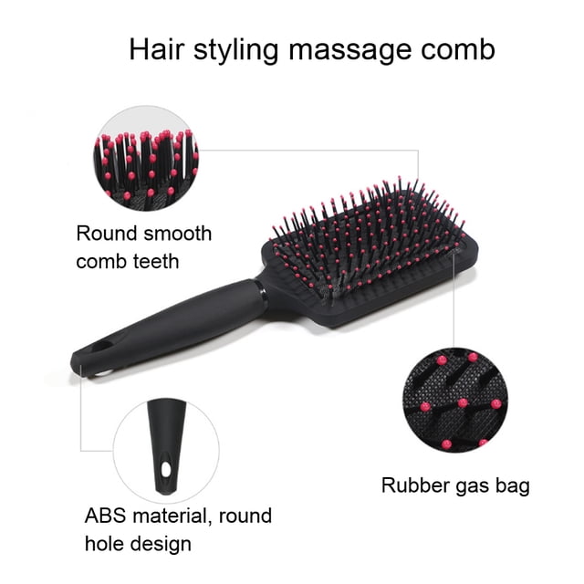 Cepillo de Masaje para el Cabello Peine Antiestático para el Cuero Cabelludo para Hombres y Mujeres Adecuado para Todo Tipo de Cabello Herramienta de Peinado Unisex ABS ANGGREK Otros