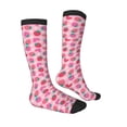 thumbnail image 3 of Picia Women Crew Soft Moisture-wicking Socks Haear Strawberry Pattern Design Cotton Socks, One Size fit All, 3 of 9