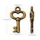 thumbnail image 2 of Tibetan Style Alloy Pendants Lead Free Cadmium Free and Nickel Free Skeleton Key Antique Bronze Color 15.5mm long 9mm wide 2.5mm thick hole: 1mm, 2 of 4