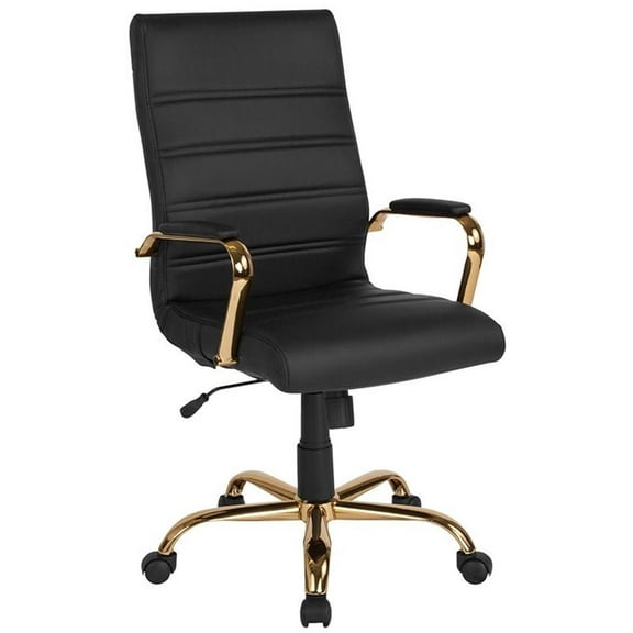 UrbanPro High Back Leather Swivel Office Chair in Black