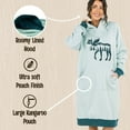 thumbnail image 6 of LazyOne Oversized Hoodie Sweatshirt, Comfortable Loungewear, Mountains (Moose Silhouette, L/XL), 6 of 7