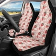 thumbnail image 2 of Uorisanigo Pink Strawberry Car Seat Covers Set of 2 Waterproof Front Seat Covers Stretch Polyester Fabric Cover Breathable Front Seat Cover Universal Fit for Auto Truck Van, 2 of 7