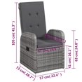 thumbnail image 4 of vidaXL 7 Piece Garden Dining Set Grey, 4 of 5