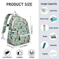thumbnail image 6 of Boston Terrier Floral Flowers Backpack for School,Cute School Bag,Schoolbag with Adjustable Shoulder Straps & Padded Back,13.4"x11"x4.7", 6 of 6