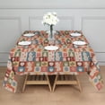 thumbnail image 3 of Multicolor Christmas Icon Pattern Square Tablecloth,Waterproof Square Table Cover,Wipeable Spillproof Washable Table Cover for Home Kitchen Party Decor 42"X42"(107x107cm), 3 of 6