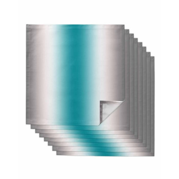 nqOlkjepod Turquoise Gray Ombre Cloth Napkins Set of 8 Reusable Dinner Napkins, Farmhouse Teal Gradient Modern Art Cocktail Napkin Washable Table Napkins for Wedding/Party/Baby Shower 20"x20"