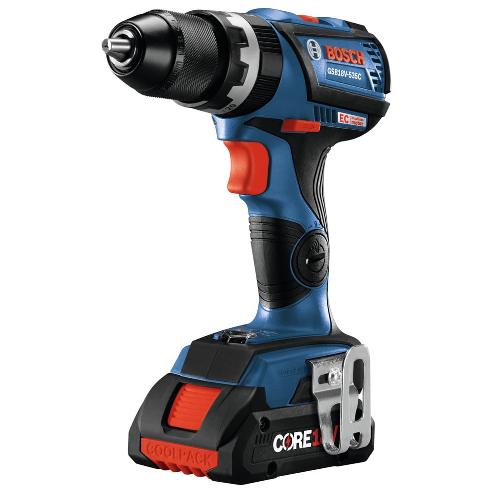 Restored Bosch GSB18V-535CB15-RT 18V Lithium-Ion Brushless 1/2 in. Cordless Hammer Drill Driver Kit (4 Ah) (Refurbished)