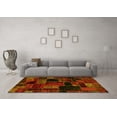 thumbnail image 3 of Ahgly Company Machine Washable Indoor Rectangle Oriental Yellow Modern Area Rugs, 2' x 3', 3 of 4