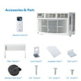 thumbnail image 4 of CazToi 8,000 BTU Smart Window Air Conditioner with App Control Cools 350 Sq.Ft 3 Fan Speeds Remote 11.4 CEER, 4 of 10
