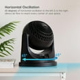 thumbnail image 2 of IRIS WOOZOO Fan, Small Oscillating Desk Fan, Table Air Circulator, 3 Speeds, 52ft Max Air Distance, 12 In, 2 of 9