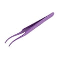 thumbnail image 1 of Pinzas para pestañas redondeadas únicas de 1 pieza para baño de acero inoxidable morado, 1 of 5