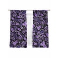 thumbnail image 6 of Boho Purple Floral Sheer Curtains for Living Room Bedroom Farmhouse Botanical Vintage Paisley Flower Sheer Curtains 63 Inch Long 2 Panels Set Light Filtering Curtain Window Treatments Drapes, 6 of 6