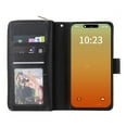 thumbnail image 4 of For Iphone 15 Pro Max 9 Card Slots Zipper Wallet Bag Leather Phone Case(Black), 4 of 7