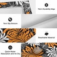 thumbnail image 5 of Orange Black Flowers Outdoor Rug 5x8 Ft, Non Slip Washable Area Rug, Abstract Botanical Floral Plant Patio Rugs Carpet Runner, Large Floor Mat for Indoor/Outdoor Deck Porch Camping, 5 of 8