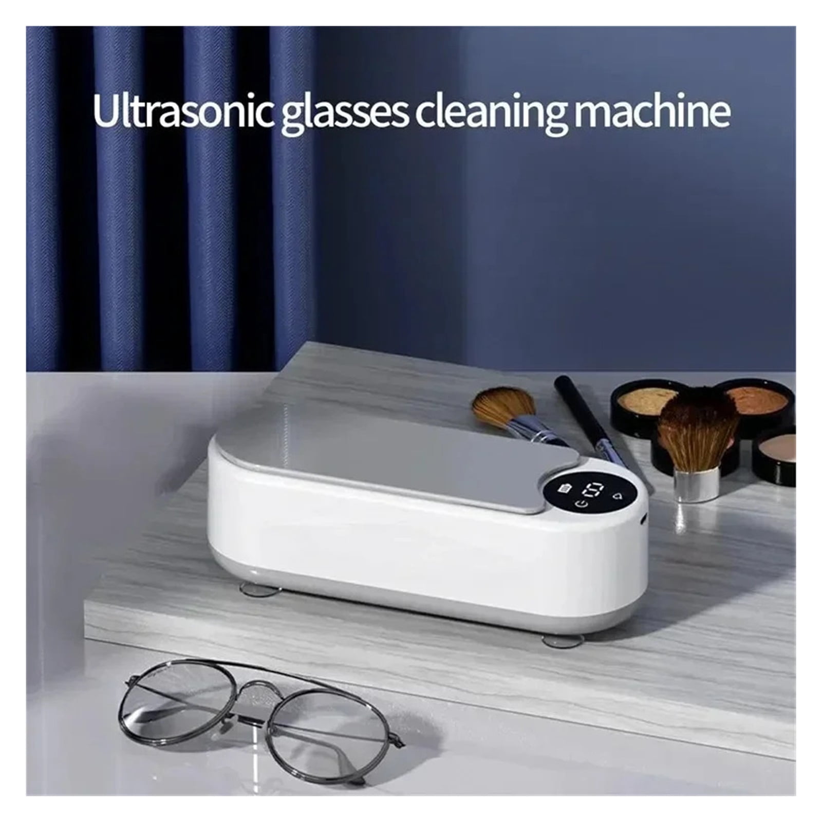 Cleaning Machine 50 Vibration Ultrasonic Glasses Household Portable Watche Jewelry Brush Timer Cleaning Machine 450ml