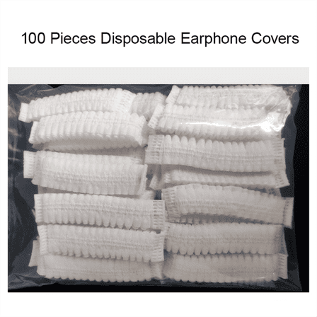 100 x Disposable Earphone Covers-White