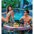 thumbnail image 4 of POZA Inflatable Sparkly Confetti Floating Cooler Pool Float, Purple Gold, 39"x23", 4 of 8