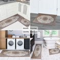 thumbnail image 6 of Boho Brown Pattern Kitchen Rugs and Mats Sets Of 2, Funny Kitchen Decoration Rubber Backing Non-Slip Absorbent Mats for Sink Waterproof Runner Rug for Laundry Room 17x30+17x48inch, 6 of 7