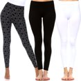 thumbnail image 1 of White Mark Leggings Mignons Extensibles Doux pour Femmes Lot de 3, 1 of 2