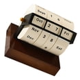 thumbnail image 1 of COOPHYA Perpetual Desktop Calendar Multi Color Wooden with Classic Style for General Users 1Pcs, 1 of 8