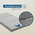 thumbnail image 3 of EGOHOME 4 inch Tri Folding Memory Foam Mattress Topper, Full Size Portable Foldable Floor Bed with Washable Cover, 3 of 10