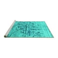 thumbnail image 2 of Ahgly Company Machine Washable Indoor Rectangle Abstract Turquoise Blue Contemporary Area Rugs, 5' x 8', 2 of 4