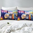 thumbnail image 4 of Erosebridal Happy Camping Bed Sheets Set Queen Size, Camper RV Car Bedding Set, Aurora Decor, 4-Piece, 4 of 6
