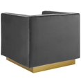 thumbnail image 6 of Tufted Armchair and Sofa Set, Velvet, Grey Gray, Modern Contemporary Urban Design, Living Lounge Room Hotel Lobby Hospitality, 6 of 6