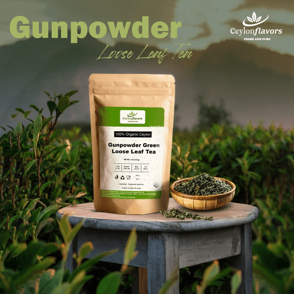 PureLeaf Gunpowder Green Tea – Premium Loose Leaf 4oz (113g)