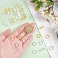 thumbnail image 4 of 40pcs Flower Bead Frames 13mm Brass Focal Beads Double Hole Beadable Focal Frames Hollow Open Spacer Beads for DIY Crafts Jewelry Making Bracelet Necklace Earrings Golden/Silver, 4 of 6