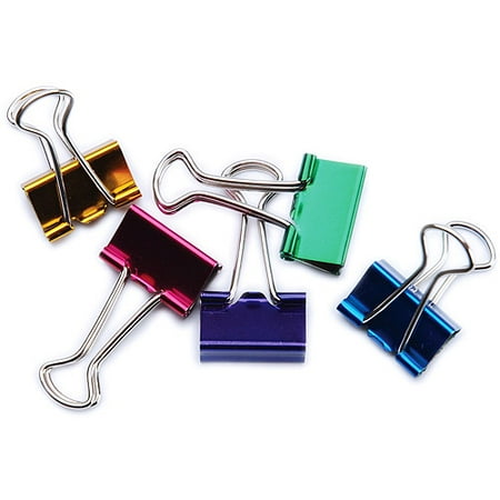 Baumgartens Small Binder Clips 3/4" 8/Pkg-Assorted Colors