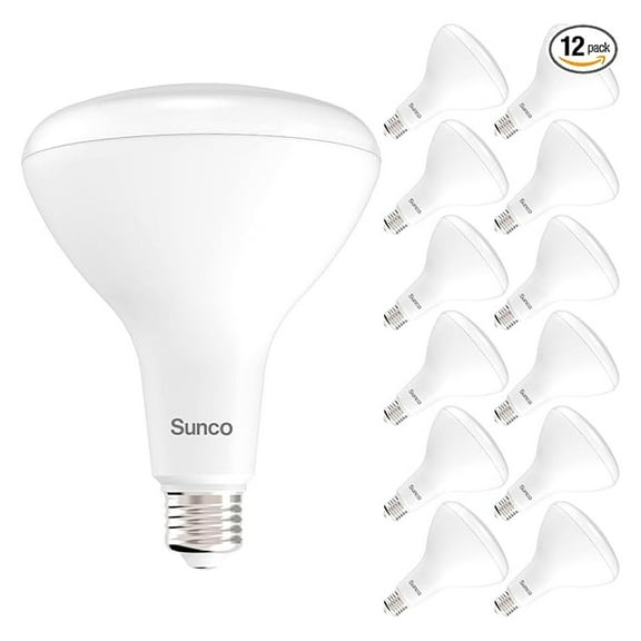 Sunco 12 Pack BR40 LED Light Bulbs, Indoor Flood Lights, Recessed Can Light Bulb, 1400 LM, 17W (100W Equivalent), 2700K Soft White, Dimmable, E26 Base, for Home, Bedroom, Kitchen UL.