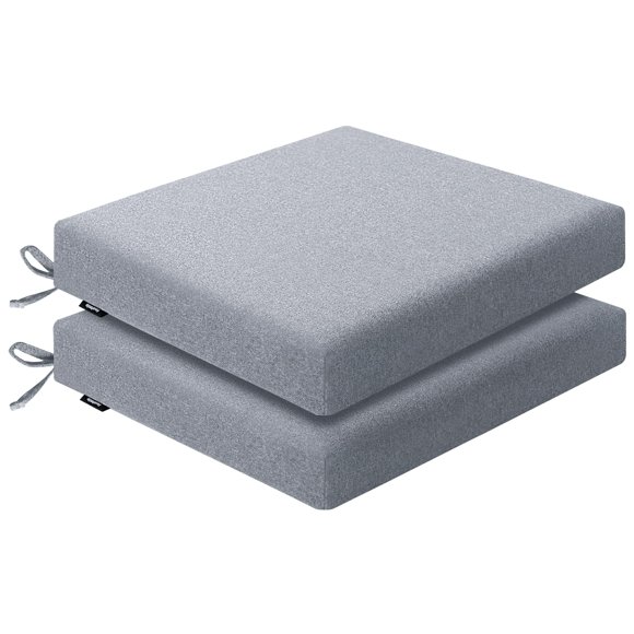 Favofamilie Cojines para sillas de exterior, 22.0 x 22.0 x 2.5 in, juego de 2, resistentes al agua y a la decoloración, duraderos, cojines para muebles de jardín, sofá, sillas, comodidad portátil con
