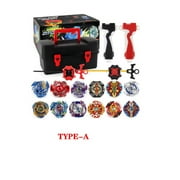 Battling Top Burst Gyro 12 Spinning Tops 3 Launchers Combat Battling with Portable Storage Box