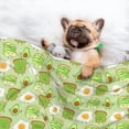 thumbnail image 3 of Naloa Avocado And Toast Dog Blanket, 3 Sizes Cat Blanket for Indoor Cats Large Medium Small Dog Gifts-Medium, 3 of 8