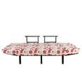 thumbnail image 3 of Musical Futon Couch, Grunge Effect Musical Instruments as Trombone Trumpet and Double Bass, Daybed with Metal Frame Upholstered Sofa for Living Dorm, Loveseat, Vermilion and Black, by Ambesonne, 3 of 4