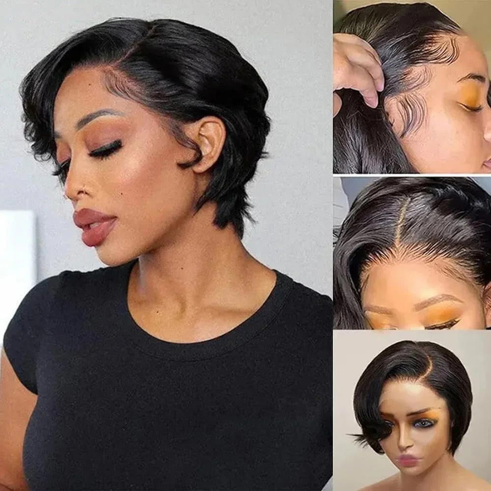 Lace Frontal Wigs for Women Human Hair 8 Inch Short Bob Lace Front Wig Pre Plucked