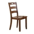 thumbnail image 3 of Benjara Diyo 5 Piece Dining Table Set, Square Top, Slatted, Natural Brown Wood, 3 of 5