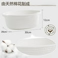 thumbnail image 2 of suxuMhao Cotton Rope Storage Basket with Handle, Basket For Towels， Pink & White Toy Storage Basket - 12×8×5 IN Soft Woven Rope Basket for Shelves, Baskets for Organizing, 1 Piece, 2 of 4